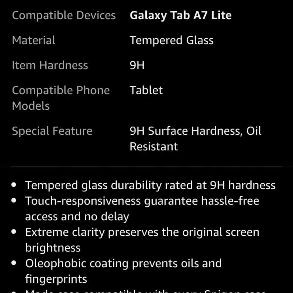 NWT Spigen GLAStR Slim 9H screen protector for Galaxy A7 Lite WI-FI and A7 Lite
